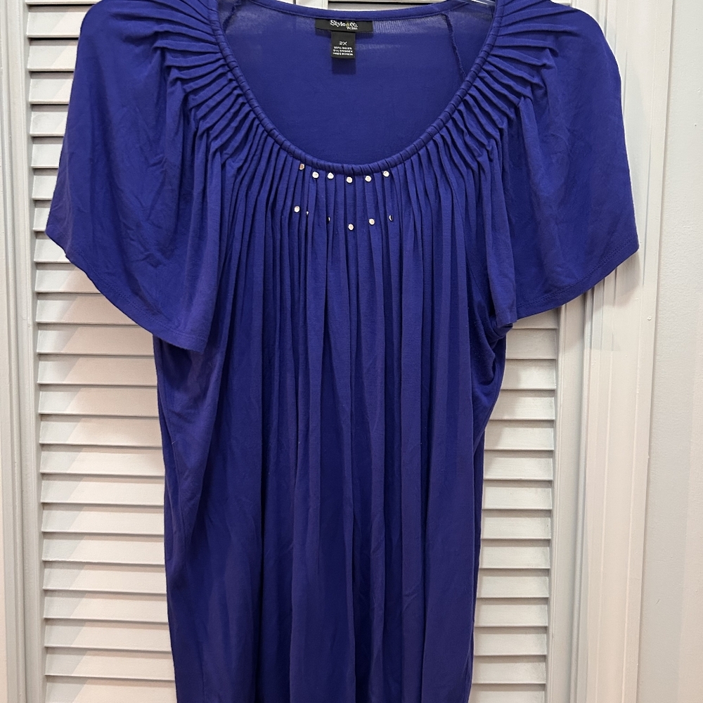 Style & Co. Elegant Blue Women's Top